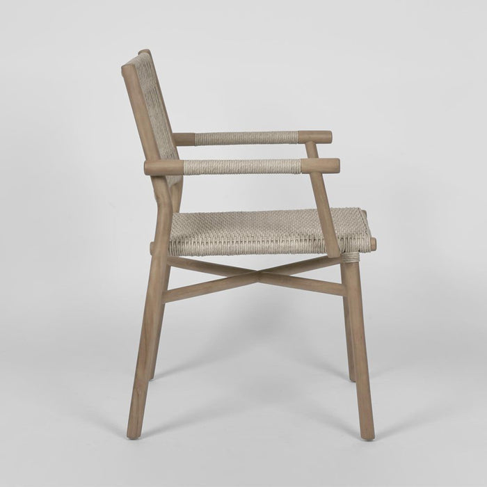 Wategos Teak Wood Outdoor Dining Armchair Natural - FUR0237