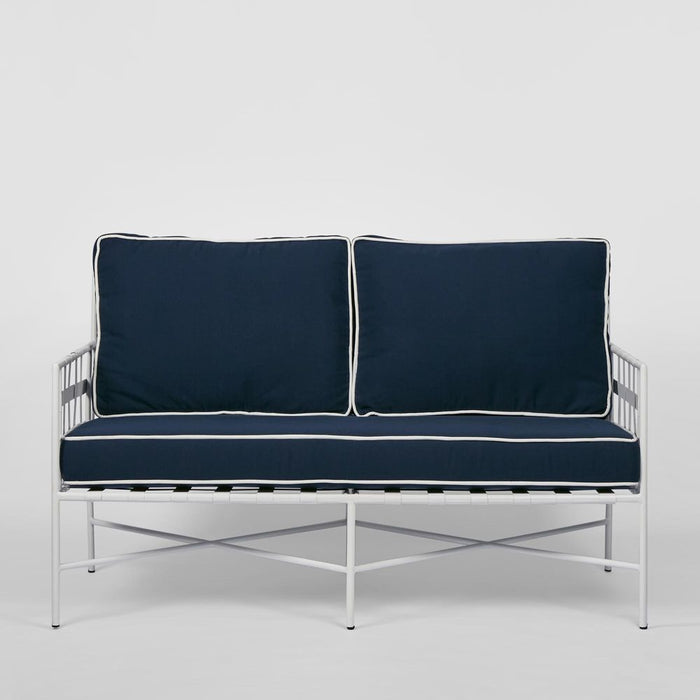 Sheffield Outdoor Lounge White and Navy - FUR0254