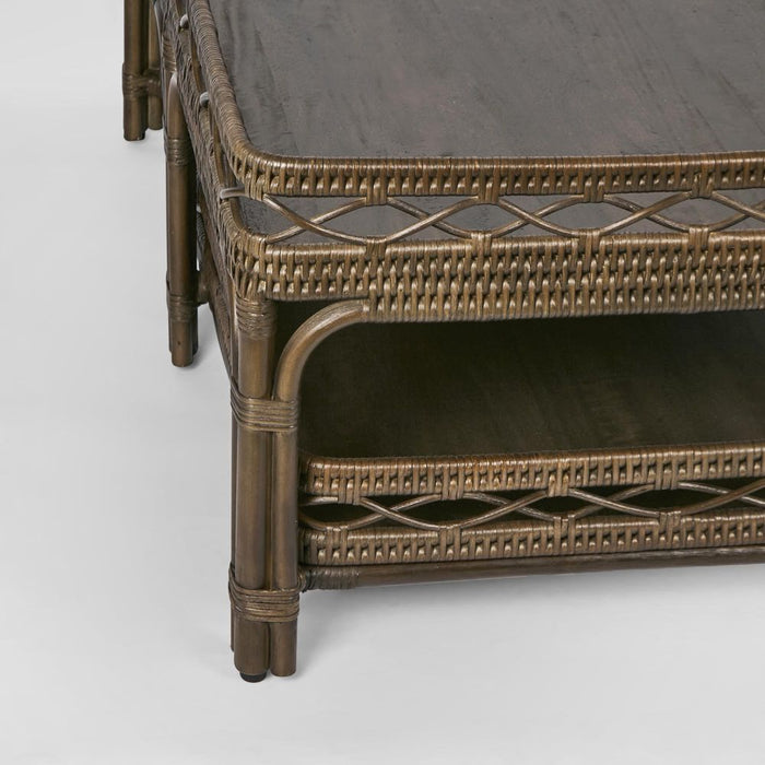 Palm Cove 2 Tier Coffee & Side Table Brown - FUR0256