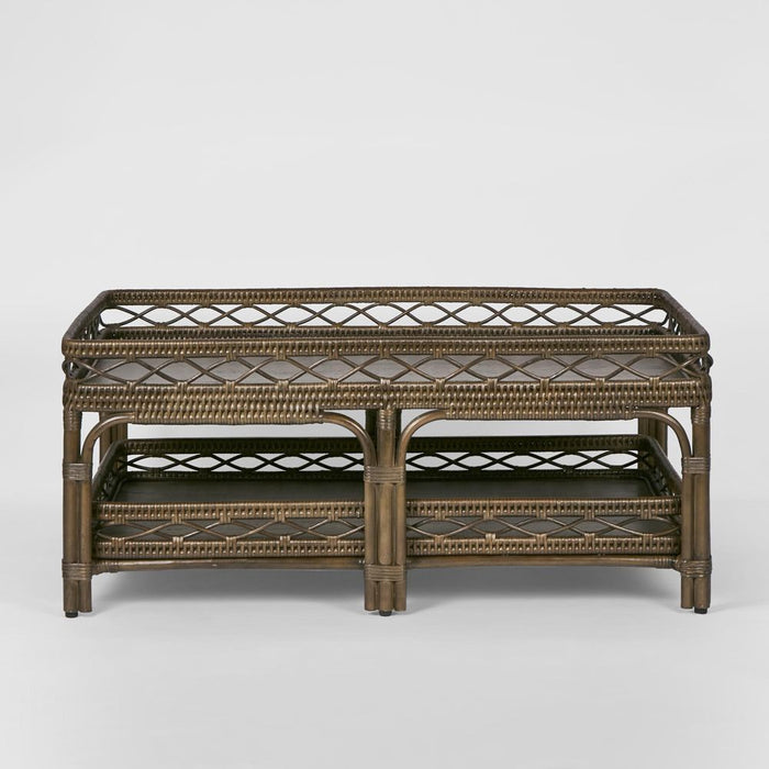 Palm Cove 2 Tier Coffee & Side Table Brown - FUR0256
