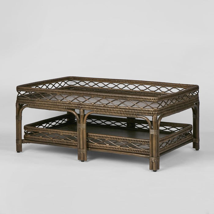 Palm Cove 2 Tier Coffee & Side Table Brown - FUR0256