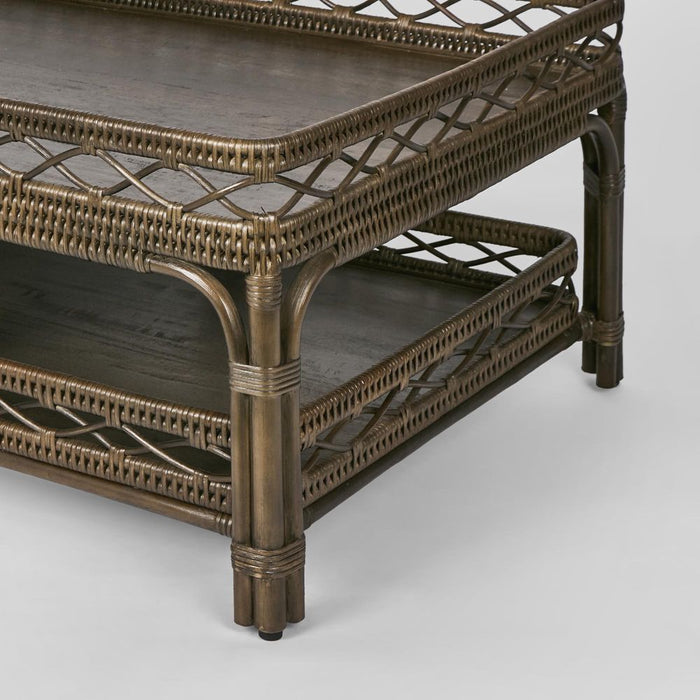 Palm Cove 2 Tier Coffee & Side Table Brown - FUR0256