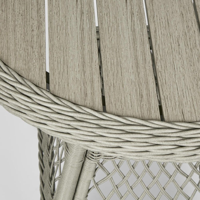 Marco Outdoor Synthetic Wicker Table Grey - FUR0258