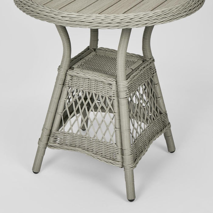 Marco Outdoor Synthetic Wicker Table Grey - FUR0258