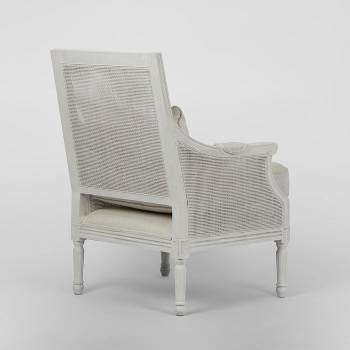 Hicks Armchair White & Natural - FUR0265