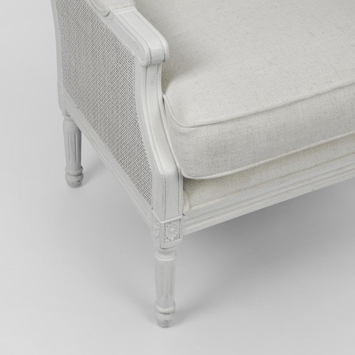 Hicks Armchair White & Natural - FUR0265