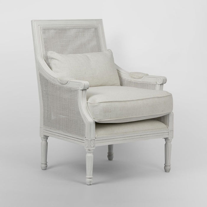 Hicks Armchair White & Natural - FUR0265