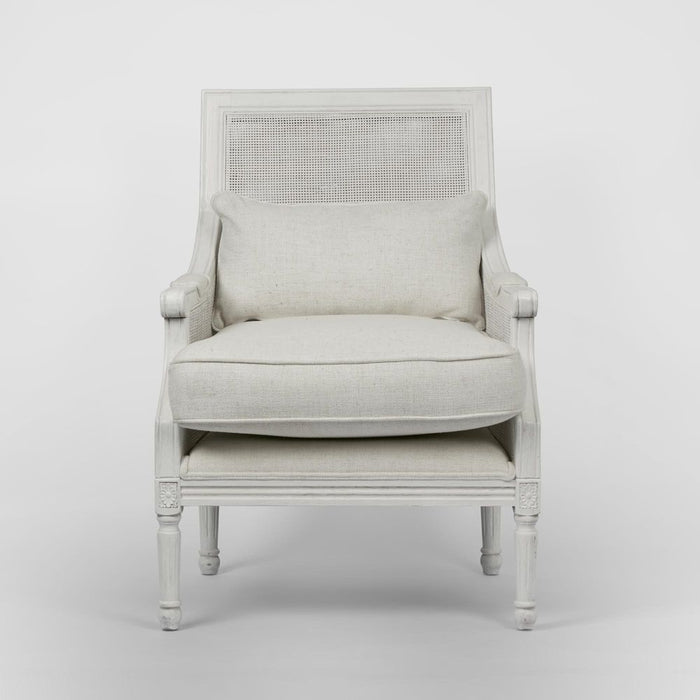 Hicks Armchair White & Natural - FUR0265