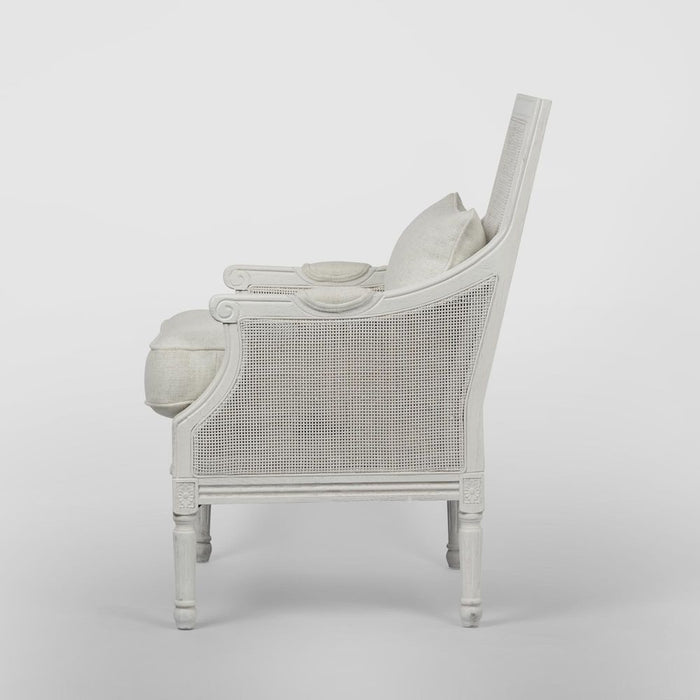 Hicks Armchair White & Natural - FUR0265