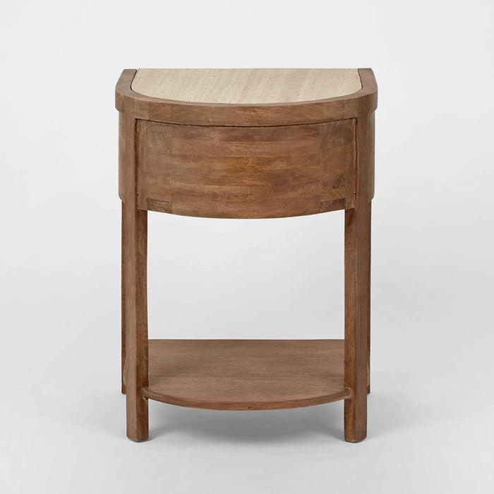 Denver Travertine Bedside Natural - FUR0273