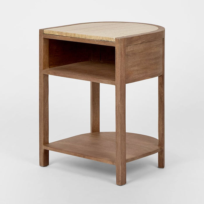 Denver Travertine Bedside Natural - FUR0273