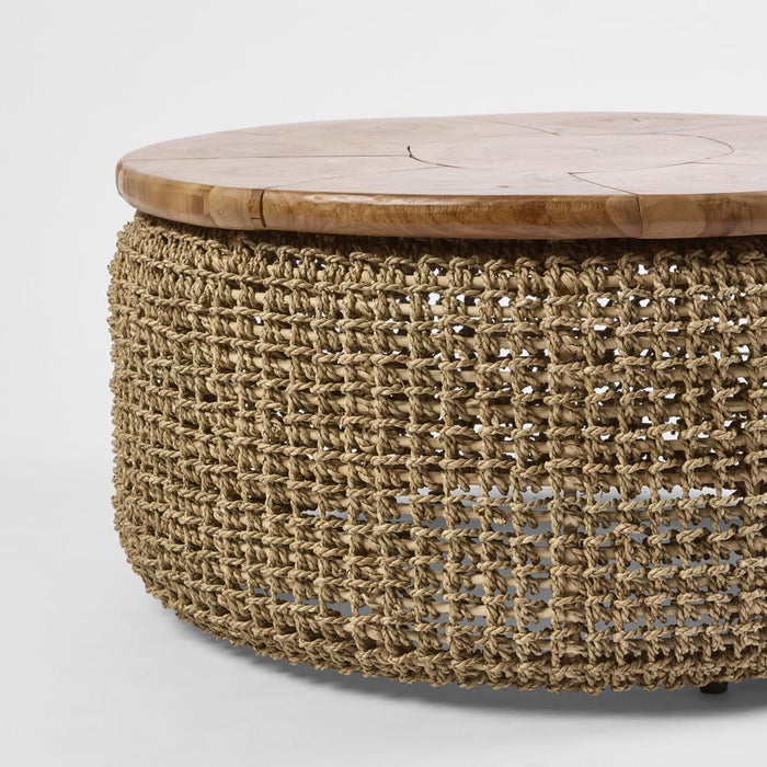 Naves Teak Top Large Coffee Table Natural - FUR0215