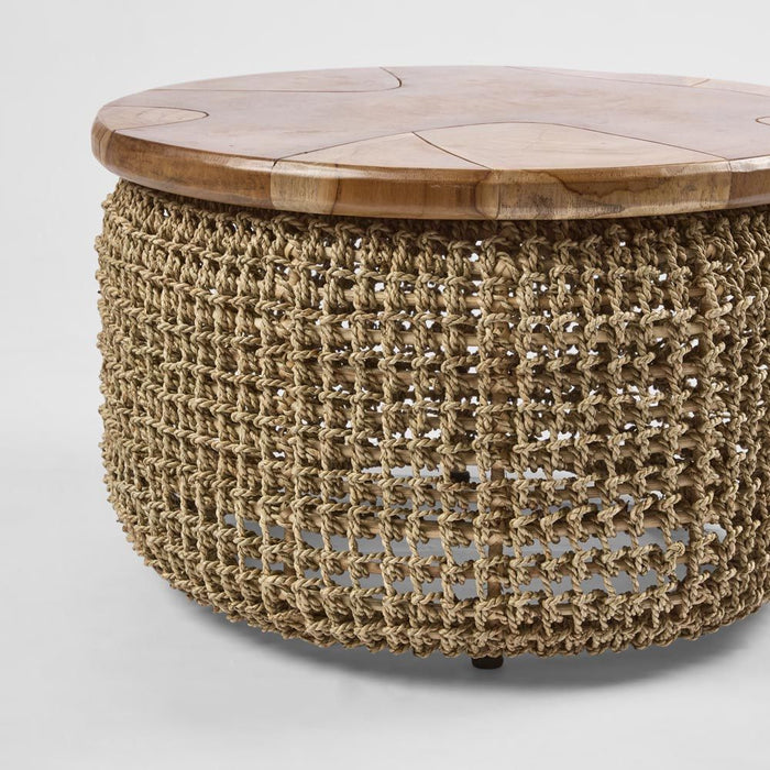 Naves Teak Top Small Coffee Table Natural - FUR0216