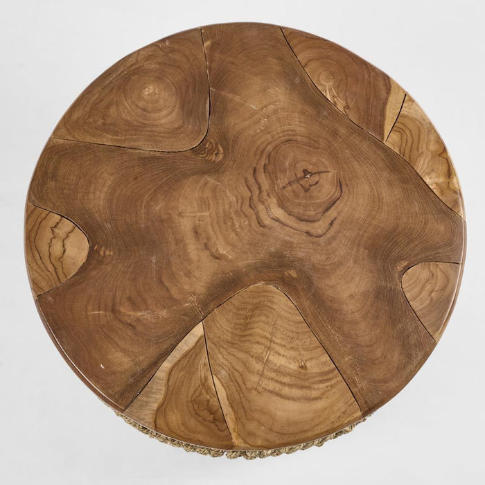 Naves Teak Top Small Coffee Table Natural - FUR0216