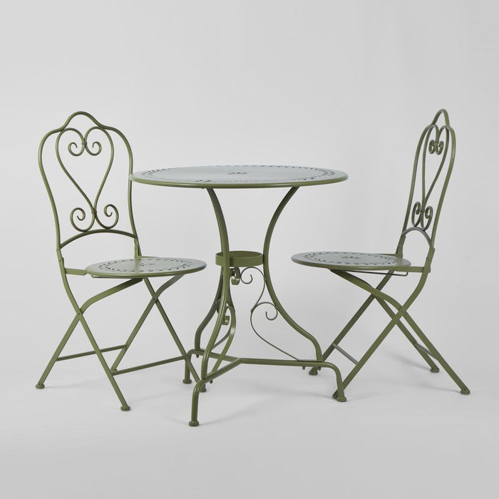 Annabel Folding Iron Outdoor Chair Green - FUR199