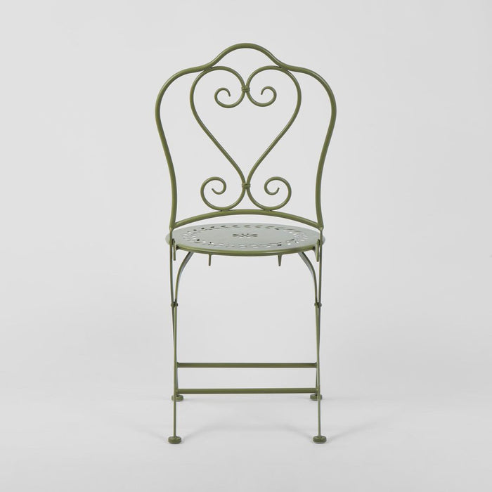 Annabel Folding Iron Outdoor Chair Green - FUR199