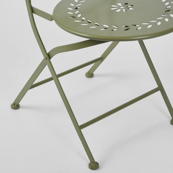 Annabel Folding Iron Outdoor Chair Green - FUR199