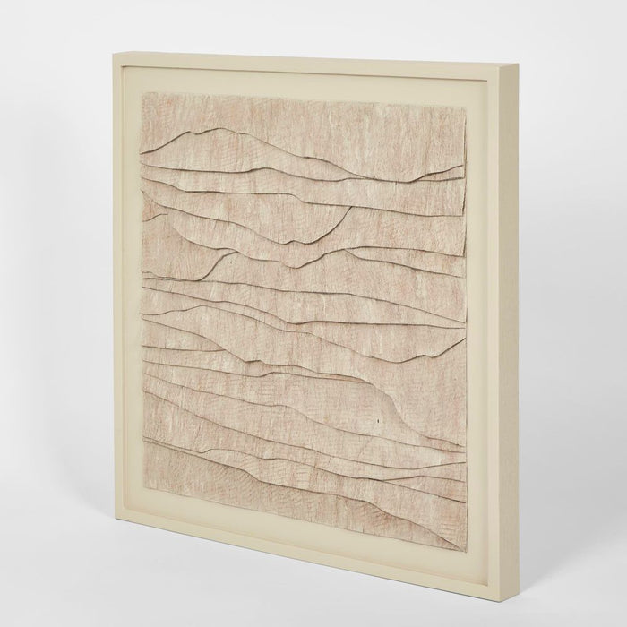 Ladrar Bark Square Wall Art Cream - MRDDA0022