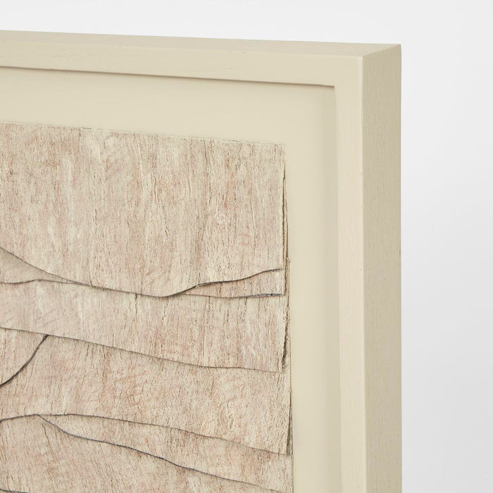 Ladrar Bark Square Wall Art Cream - MRDDA0022