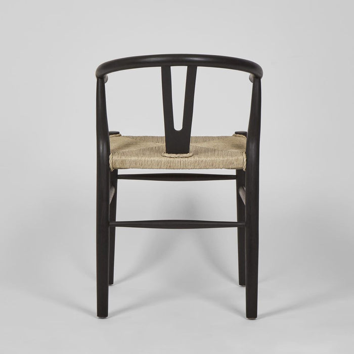 Arc Wishbone Chair Black & Natural - MRDFUR0152