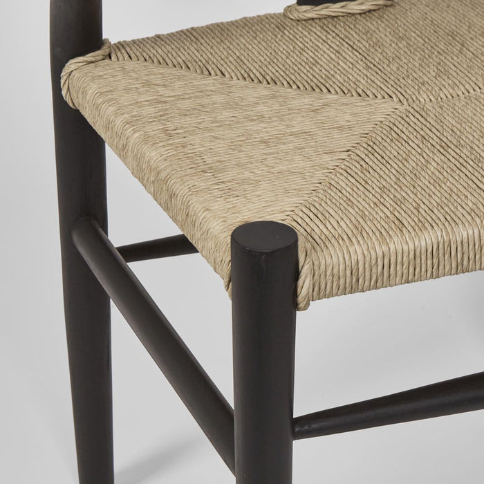 Arc Wishbone Chair Black & Natural - MRDFUR0152