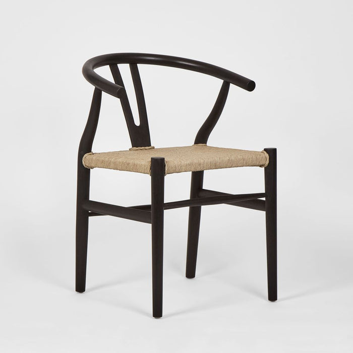 Arc Wishbone Chair Black & Natural - MRDFUR0152