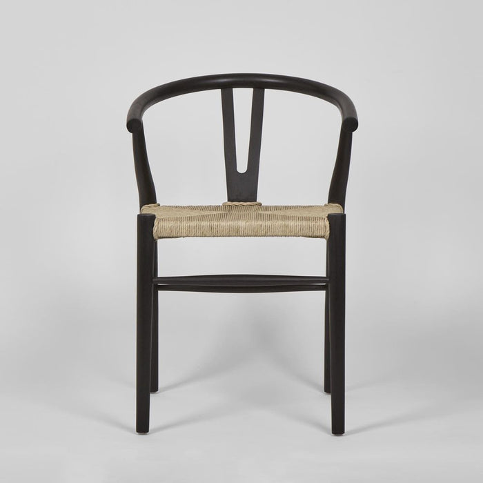 Arc Wishbone Chair Black & Natural - MRDFUR0152