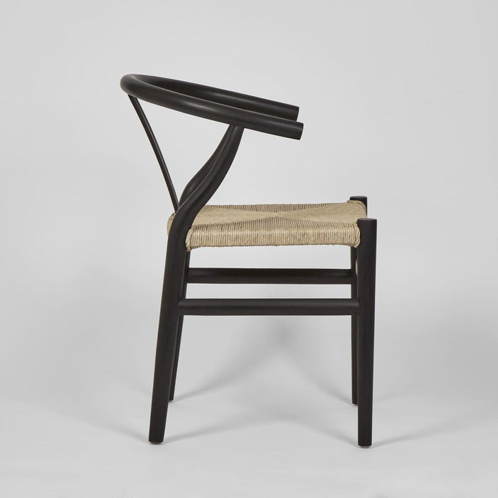 Arc Wishbone Chair Black & Natural - MRDFUR0152