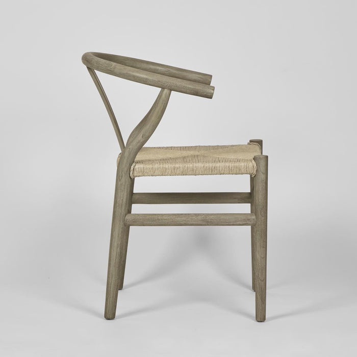 Arc Wishbone Chair Grey & Natural - MRDFUR0153