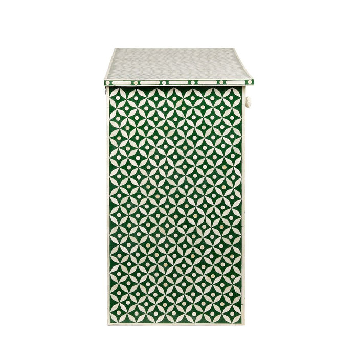Stella Bone Inlay Console Table Green & White - FUR0192GR