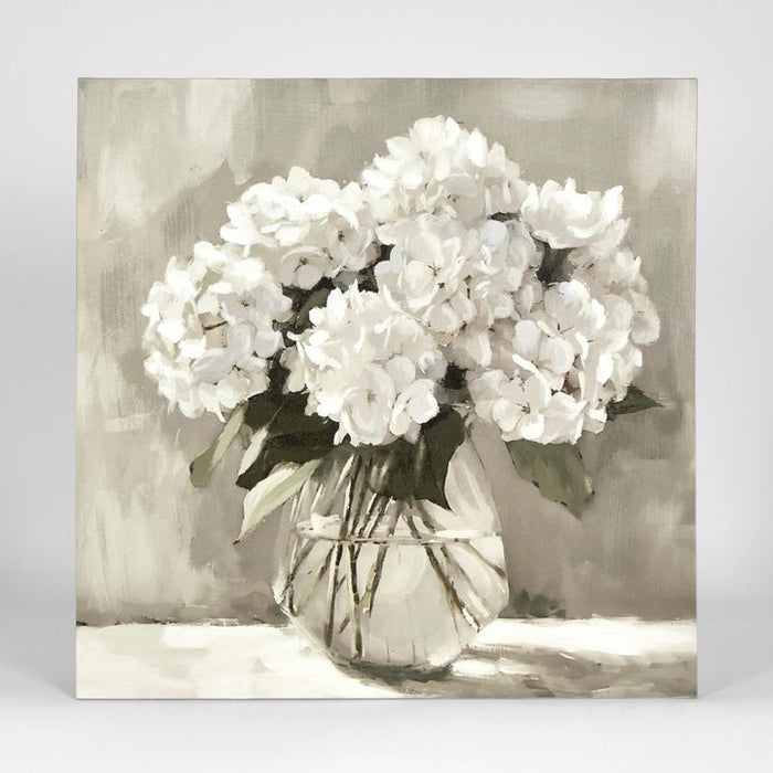 White Hydrangeas Wall Art Multi Colour - PPWALL4060