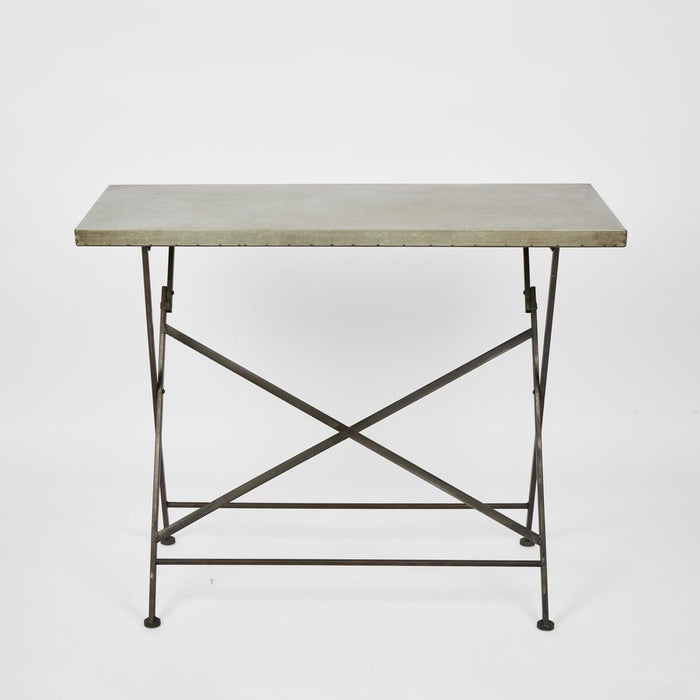 Metal Top Folding Console Table Clear - PPFUR9141