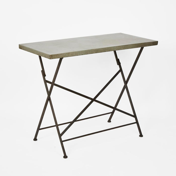 Metal Top Folding Console Table Clear - PPFUR9141