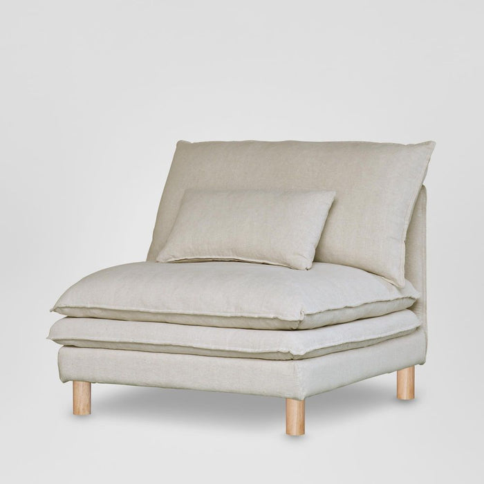 Aura Single Seater Sofa With Cover Natural - KITMRDFUR0132NA