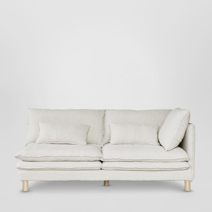 Aura Right Arm Sofa Base with Cover White - KITMRDFUR0136WH