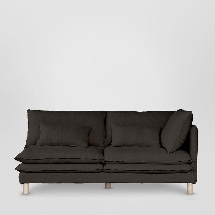 Aura Right Arm Sofa Base with Cover Black - KITMRDFUR0136BK