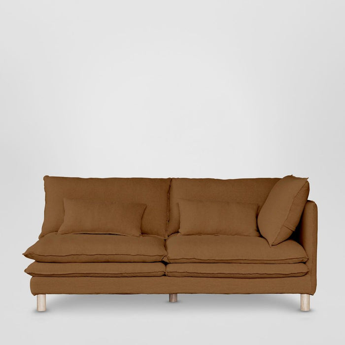 Aura Right Arm Sofa Base with Cover Brown - KITMRDFUR0136BR