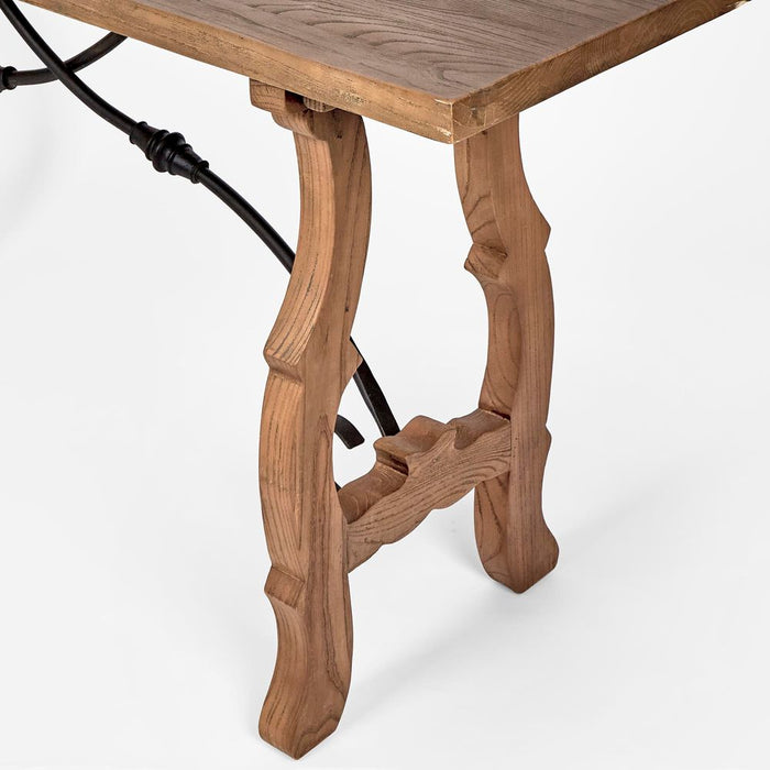 Spanish Wood Console Table Antique Oak Natural - PPFUR1457AO