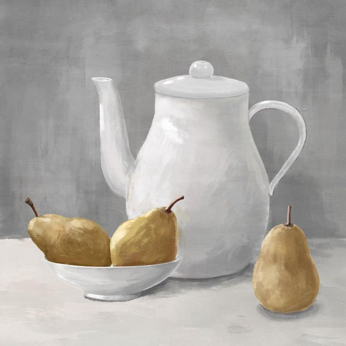 Teapot & Pears Painting Wall Art Multi Colour - PPWALL4092