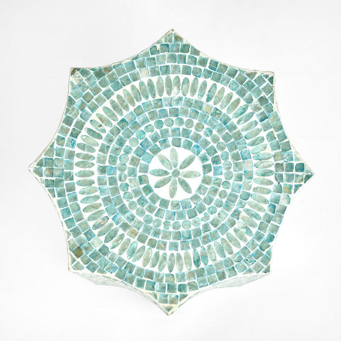 Jovel Shell Inlay Coffee & Side Table Blue - FUR0269