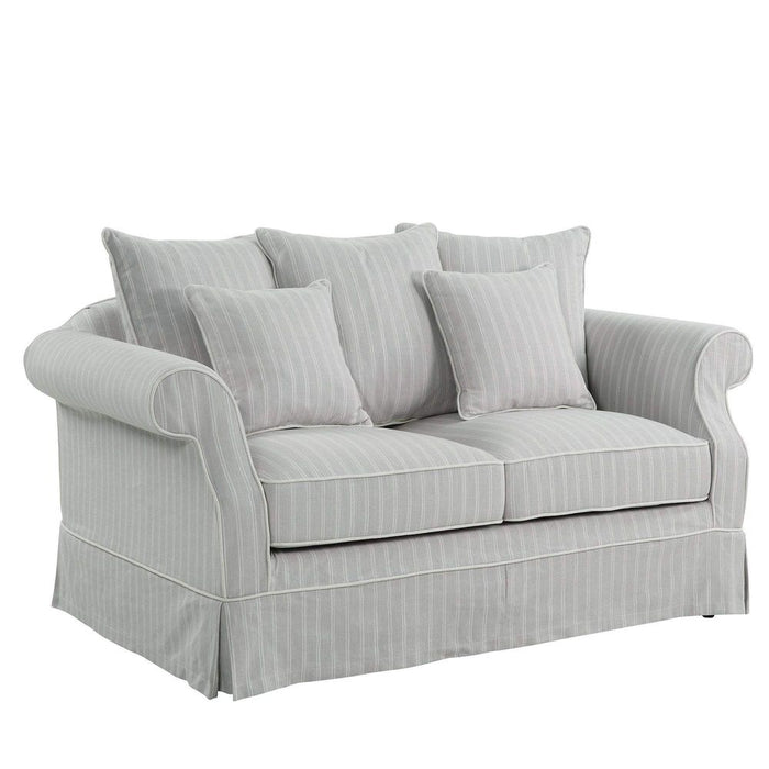 Avalon Hamptons 2 Seat Sofa Cloud Stripe Slip Cover Grey - OWFL0302CS-2C