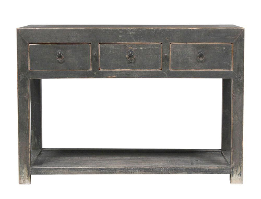 Shanxi Elm Wood 150 Years Old Console with 3 Drawers Natural - FUR240724