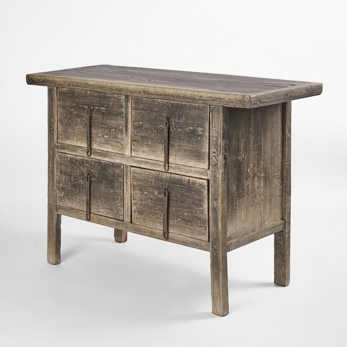 Shanxi Elm Wood 130 Years Old Table With Drawers Natural - FUR2520624