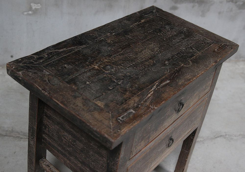 Shanxi Elm Wood 150 Years Old Table With Drawers Natural - FUR30724