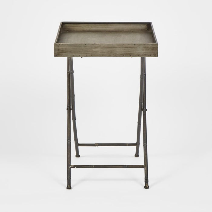 Burgundy Butler's Tray Coffee & Side Table Grey - PP9170