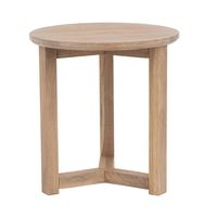 Oslo Set of 2 White Wash Finish Side Tables Natural - OWQD0004WW