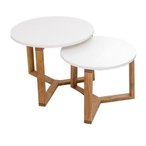 Olwen 2 Piece Nesting Side Tables Set Natural - OWQD0004M