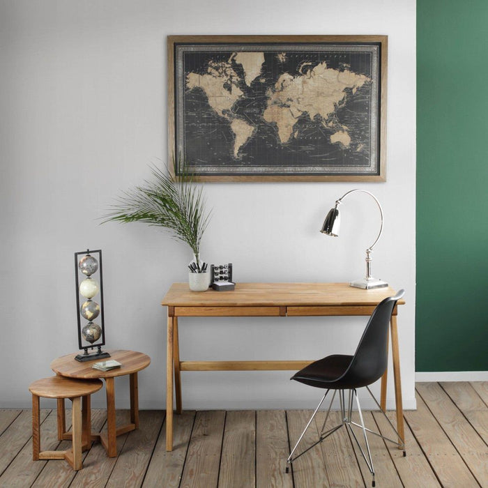 Oslo Oak Desk Lacquered Finish Natural - OWQD0006XN