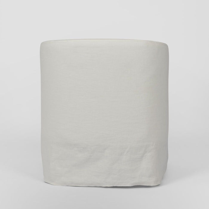 Ville Fabric Slip Cover Carver Chair White - FUR0207C