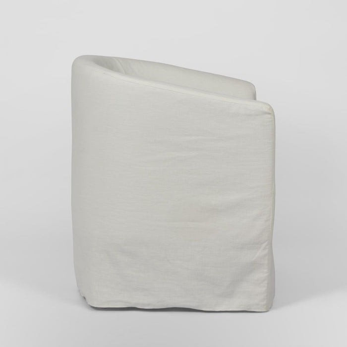 Ville Fabric Slip Cover Carver Chair White - FUR0207C